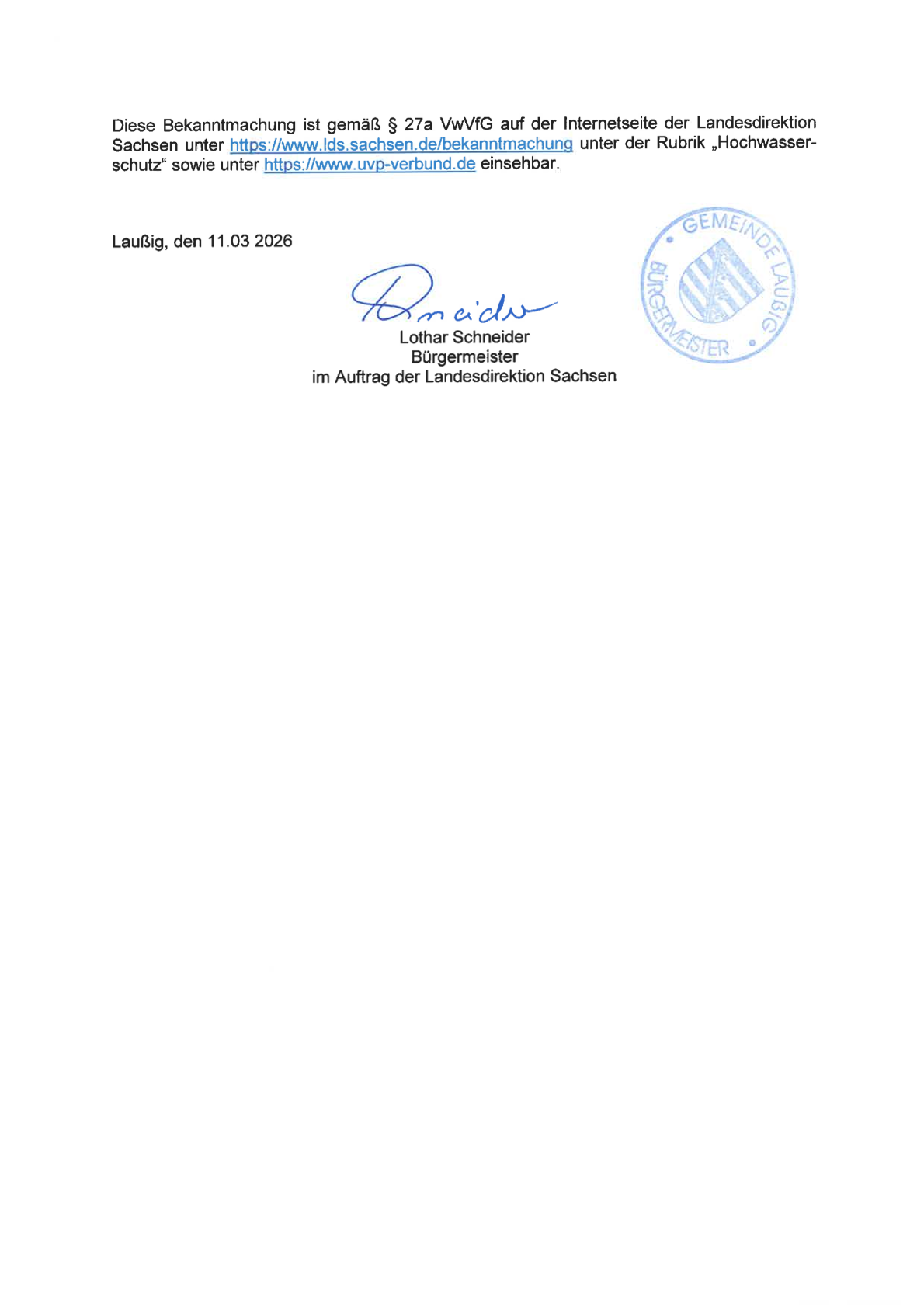 Bekanntmachung über den Erörterungstermin im Planfeststellungsverfahren zum Vorhaben Vereinigte Mulde, rechts, Neubau östlicher Ringschlussdeich Gruna - Seite 2 Bekanntmachung über den Erörterungstermin im Planfeststellungsverfahren zum Vorhaben Vereinigte Mulde, rechts, Neubau östlicher Ringschlussdeich Gruna - Seite 2